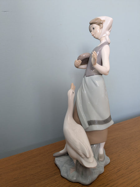 Lladro Girl and Goose