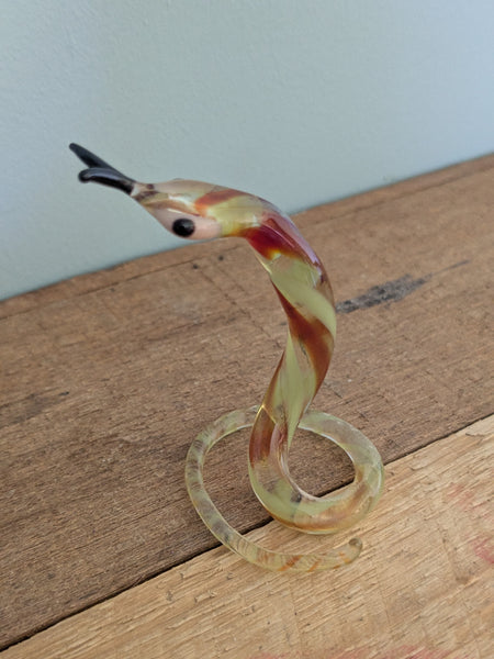 Vintage Hand Made Glass Stripy Cobra Snake