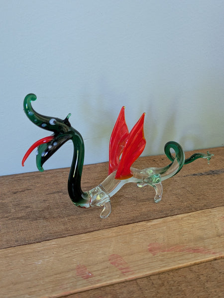 Vintage Hand Made Glass Dragon