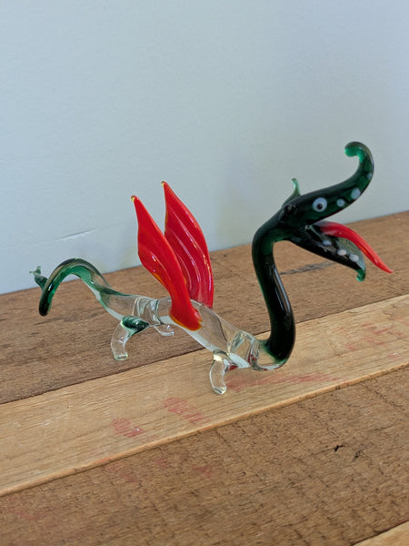 Vintage Hand Made Glass Dragon