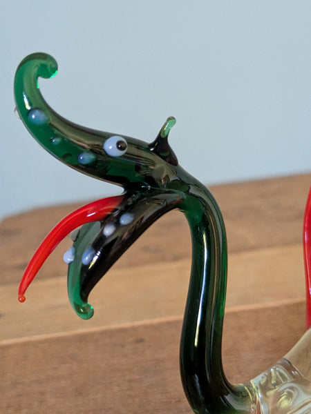 Vintage Hand Made Glass Dragon