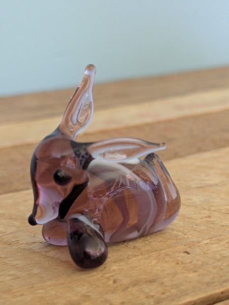 Vintage Hand Made Glass Rabbit