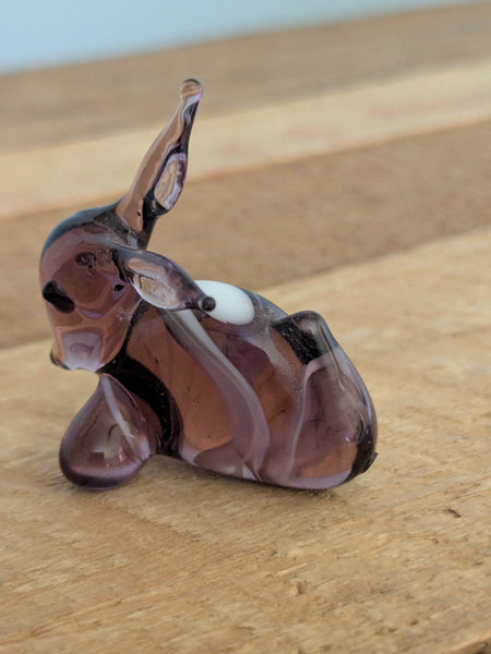 Vintage Hand Made Glass Rabbit