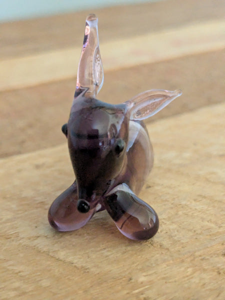 Vintage Hand Made Glass Rabbit
