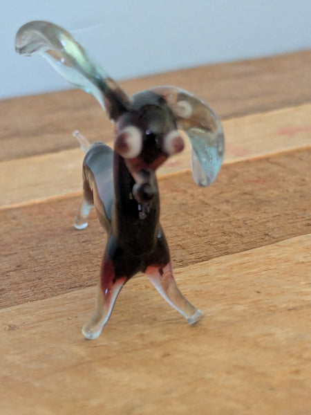 Vintage Hand Made Glass Sausage Dog