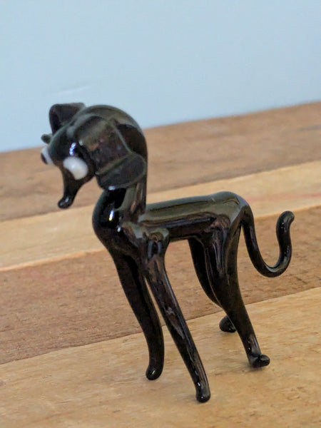 Vintage Hand Made Glass Whippet or Greyhound Dog