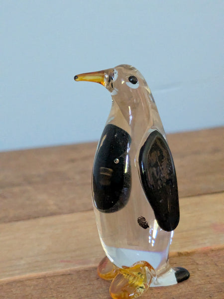 Vintage Hand Made Glass Penguin