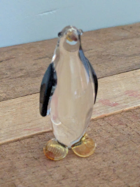Vintage Hand Made Glass Penguin