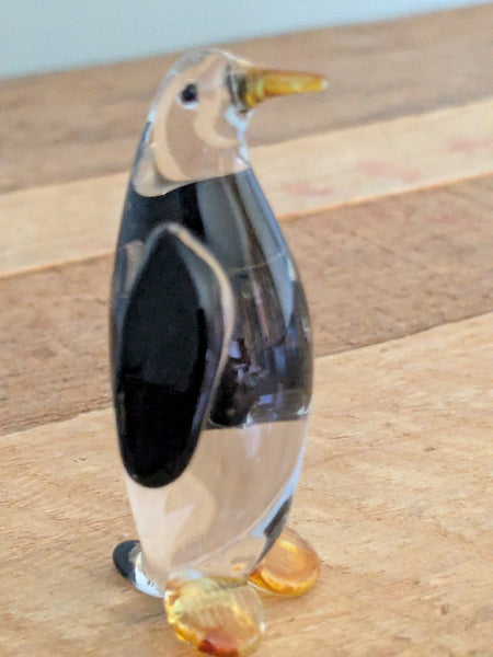 Vintage Hand Made Glass Penguin
