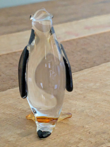 Vintage Hand Made Glass Penguin