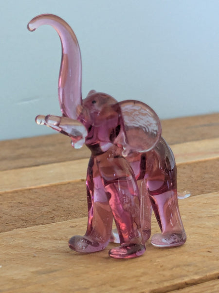 Vintage Hand Made Glass Elephant