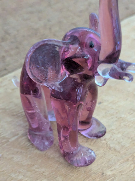 Vintage Hand Made Glass Elephant