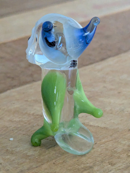 Vintage Hand Made Glass Owl