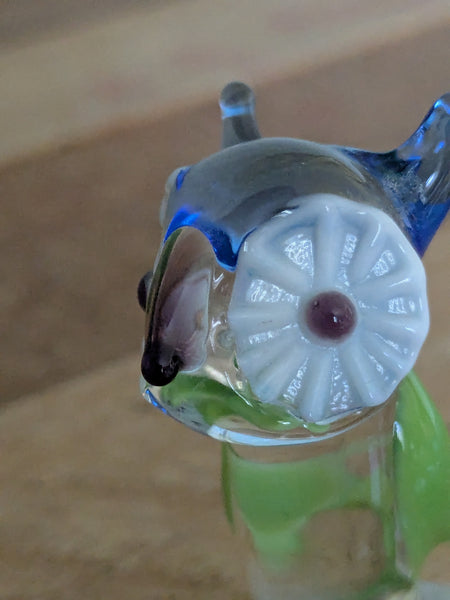 Vintage Hand Made Glass Owl