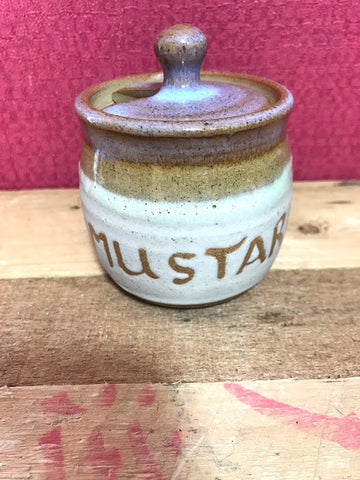 Rustic Mustard Pot with Lid