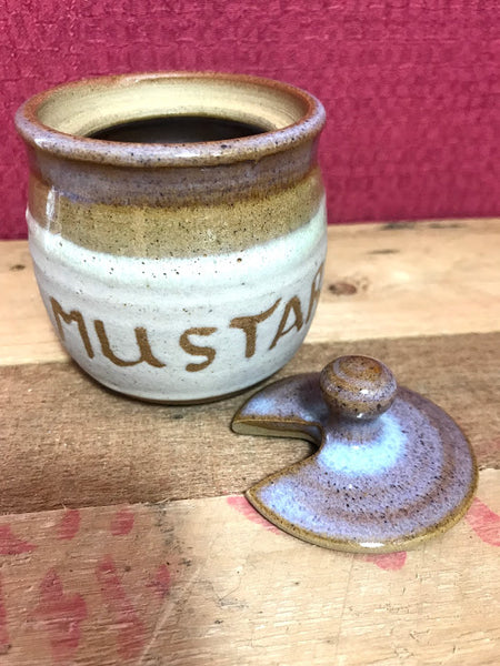 Rustic Mustard Pot with Lid