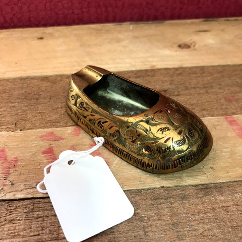 Brass Shoe Ashtray