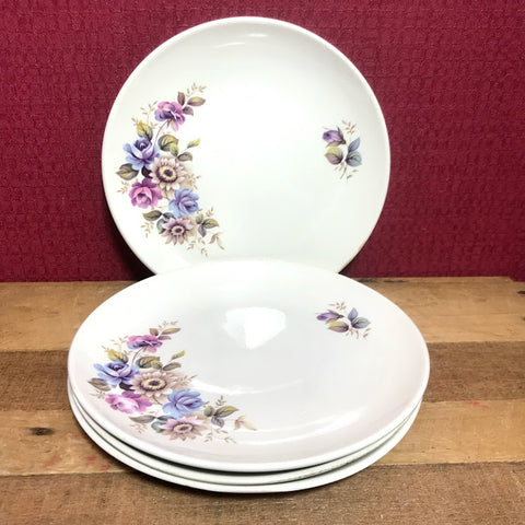 Vintage Floral Side Plates x 4