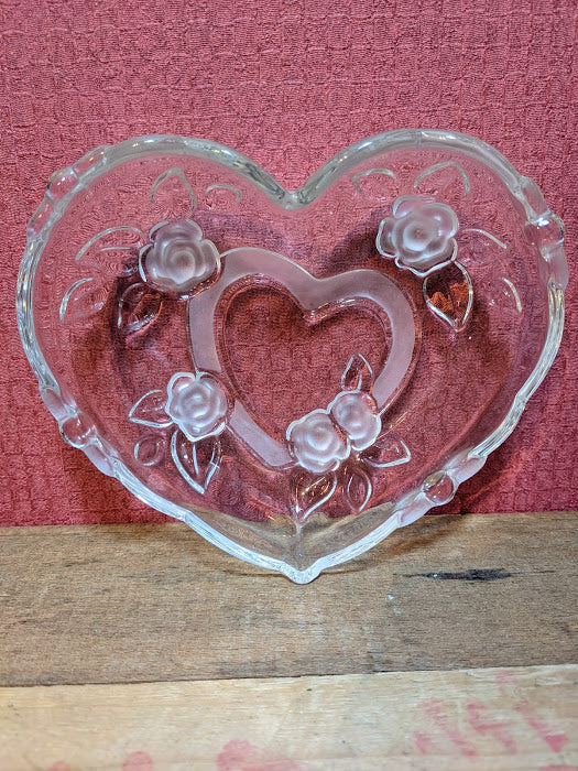 Heart Shaped Glass Dish