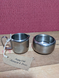 Tawlite Stainless Steel Milk Jug and Sugar Bowl Set