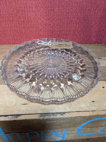 Vintage Pressed Glass Cake Stand