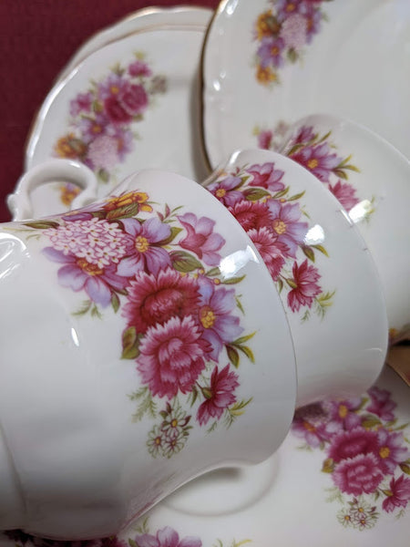 Gainsborough Bone China Tea Set Pink Flowers