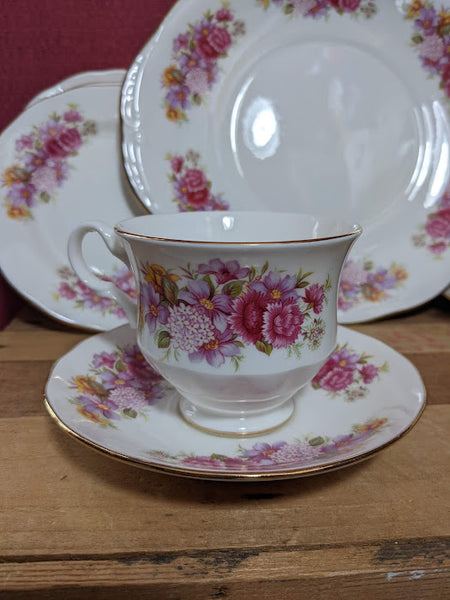 Gainsborough Bone China Tea Set Pink Flowers