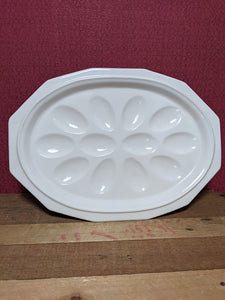 White China Egg Plate