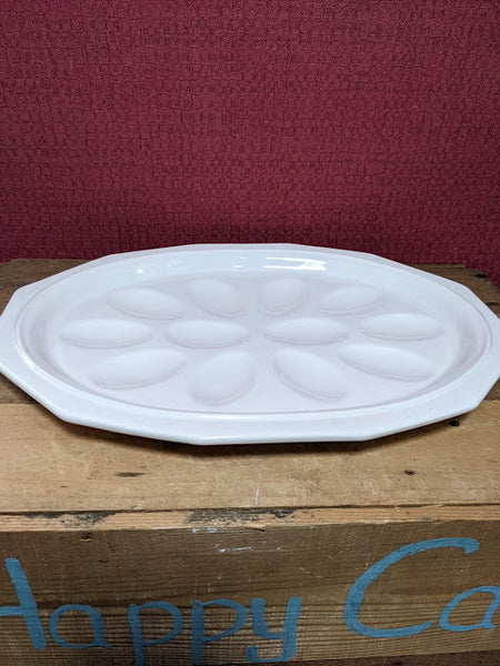 White China Egg Plate