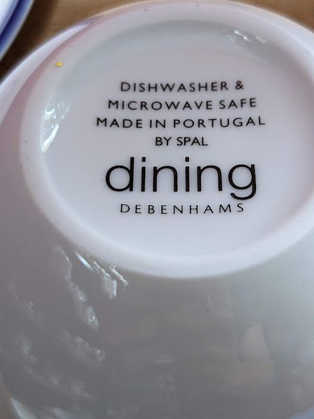 Debenhams Blue and White Cup and Saucer