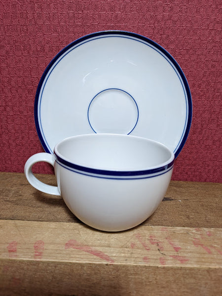 Debenhams Blue and White Cup and Saucer