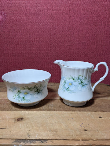 Royal Standard Bone China Milk Jug and Sugar Bowl