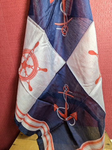 Vintage Nautical Head Scarf